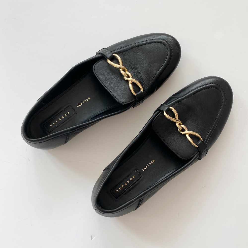 Topshop leather loafers